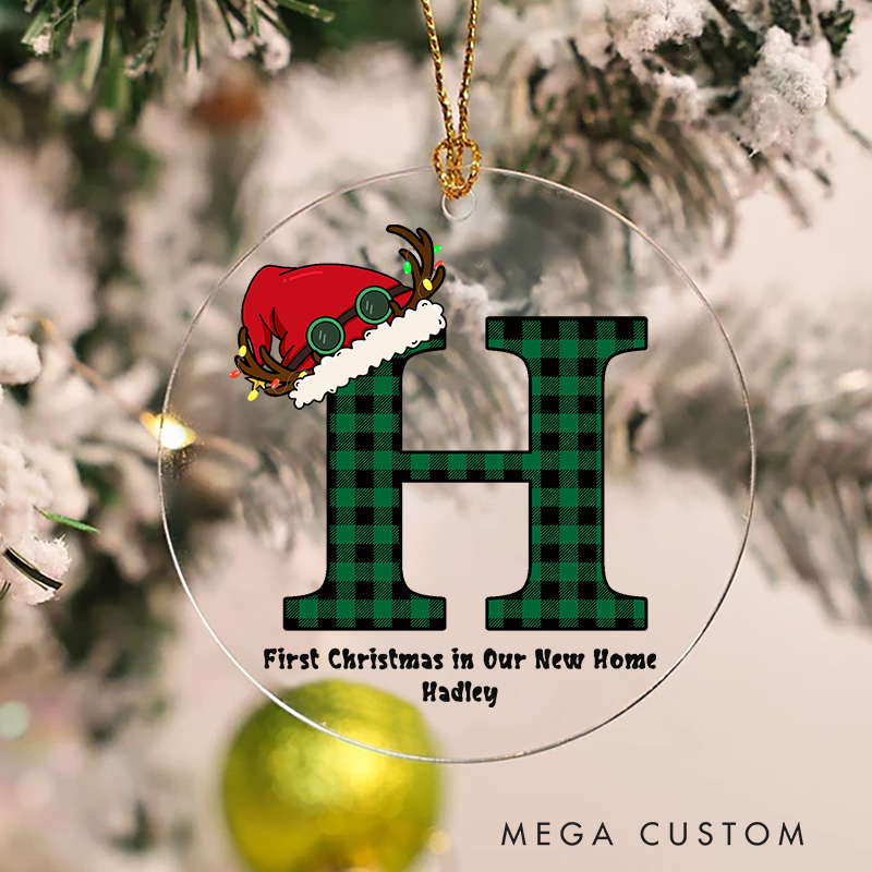 Personalized Christmas Letter Name Ornament Custom Initial Ornament Personalized Ornament Name Family Christmas Ornament Christmas Gift