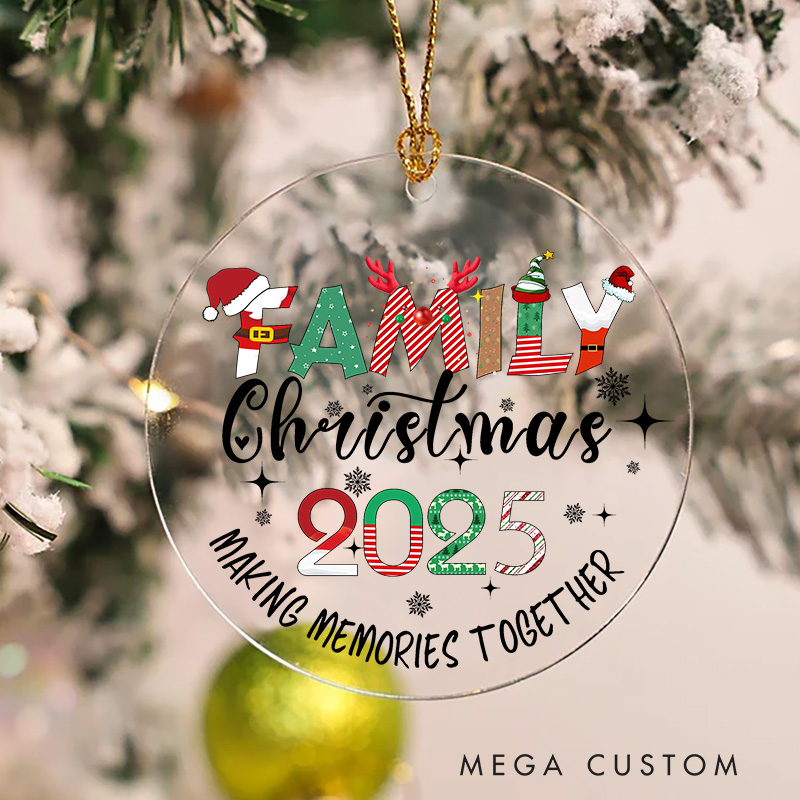 Personalized Family Christmas 2025 Ornament Making Memories Together Ornament Custom Keepsake First Christmas in Our New Home Holiday Decoration Gift