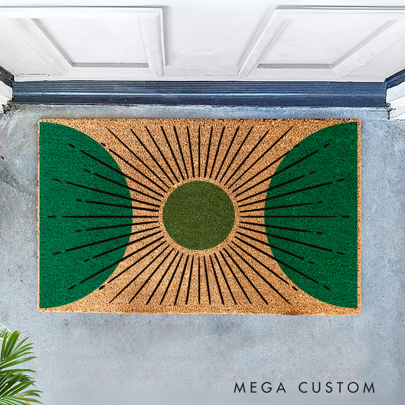 Personalized the Sunshine Minimalist Artistic Doormat Mid Century Modern Family Door Mat Welcome Mat for Art Lovers Housewarming Gifts