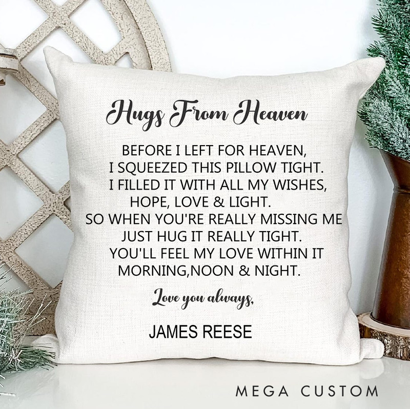 Personalized Memorial Photo Pillow Bereavement Gifts Throw Pillows For Couch Sympathy Gifts for Loss of Loved One Grief Gifts In Loving Memory