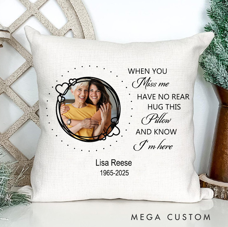 Personalized Memorial Photo Pillow Bereavement Gifts Throw Pillows For Couch Sympathy Gifts for Loss of Loved One Grief Gifts Remembrance Memory Gift