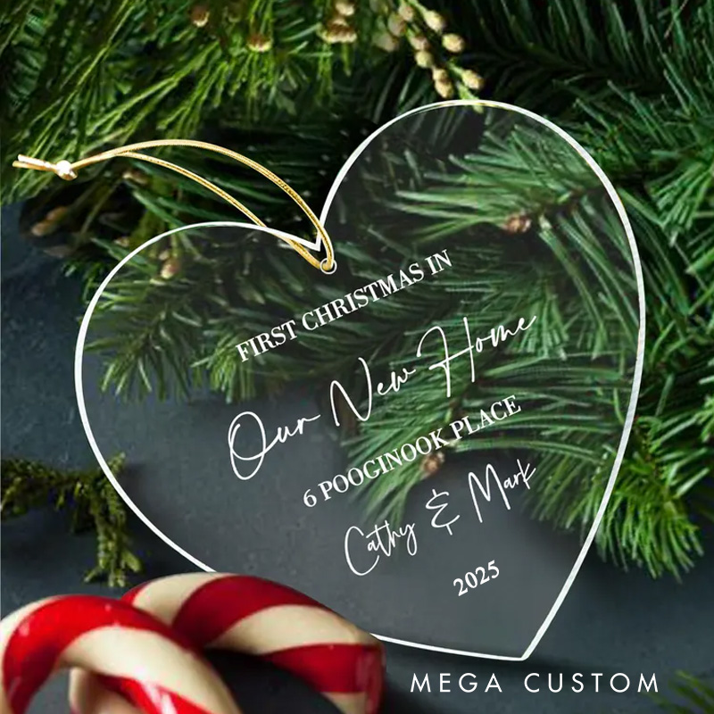 Personalized First Christmas in Our New Home Ornament Custom New Home Ornament First Home Christmas Ornament Our First Home Ornament Christmas Gift