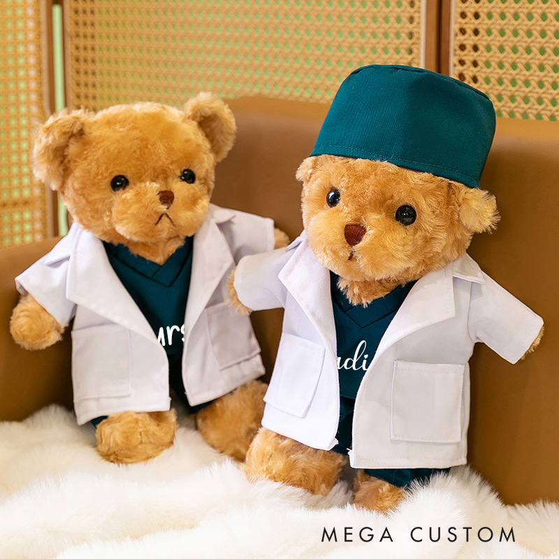 Personalized Nurse Graduation Bear Custom Nurse Teddy Bear Graduation Bear Graduation Keepsake Gift for Doctor and Nurses