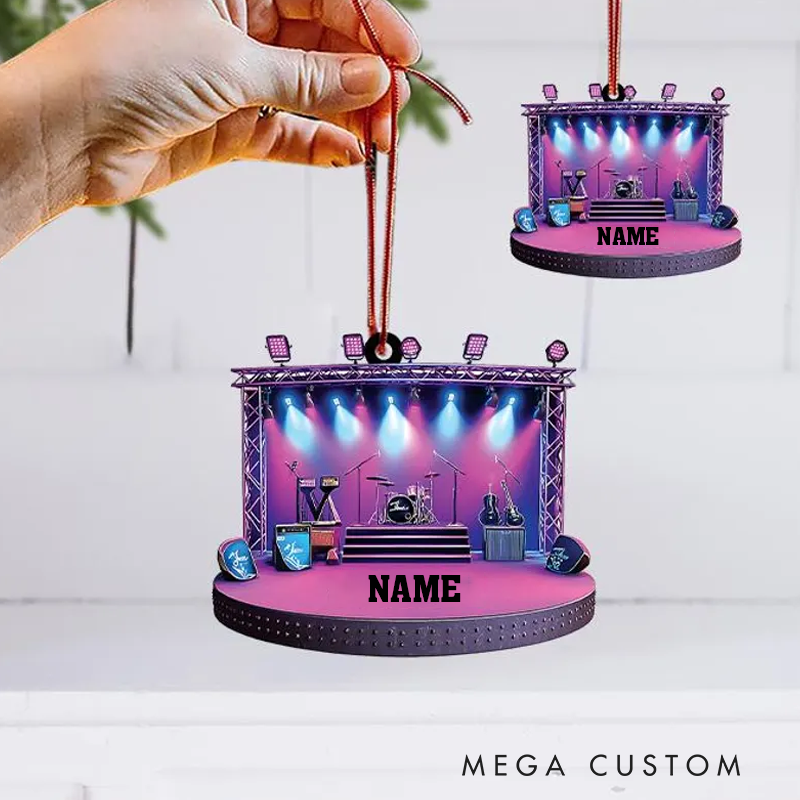 Personalized Concert Stage Ornament Concert Stage Christmas Ornament Music Concert and Music Band Ornament