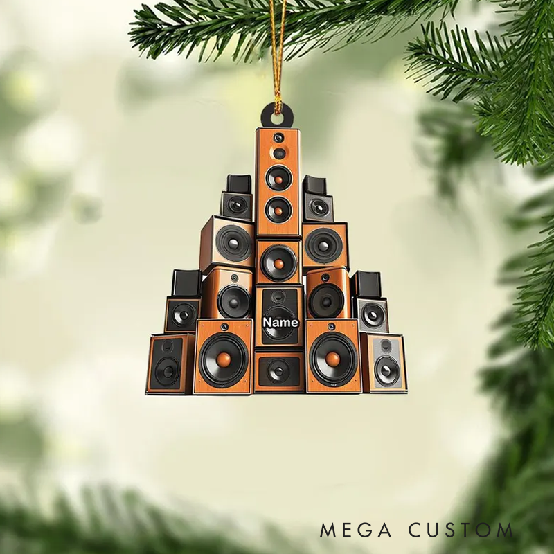Personalized Music Speakers Christmas Ornament Louder Speakers Ornament Holiday Decor