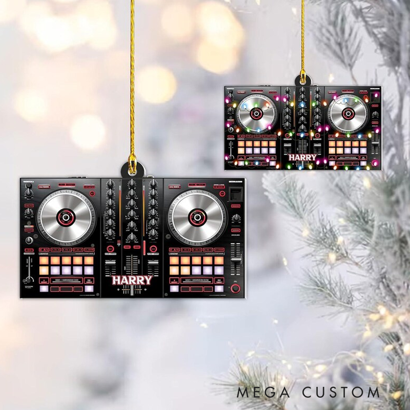 Personalized DJ Name Christmas Ornament Personalized Gift for DJ Music DJ Ornament