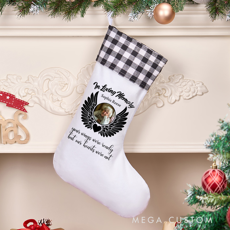 Personalized Christmas Stocking for Loss of Loved One Sympathy Gift Stocking Holiday Stocking