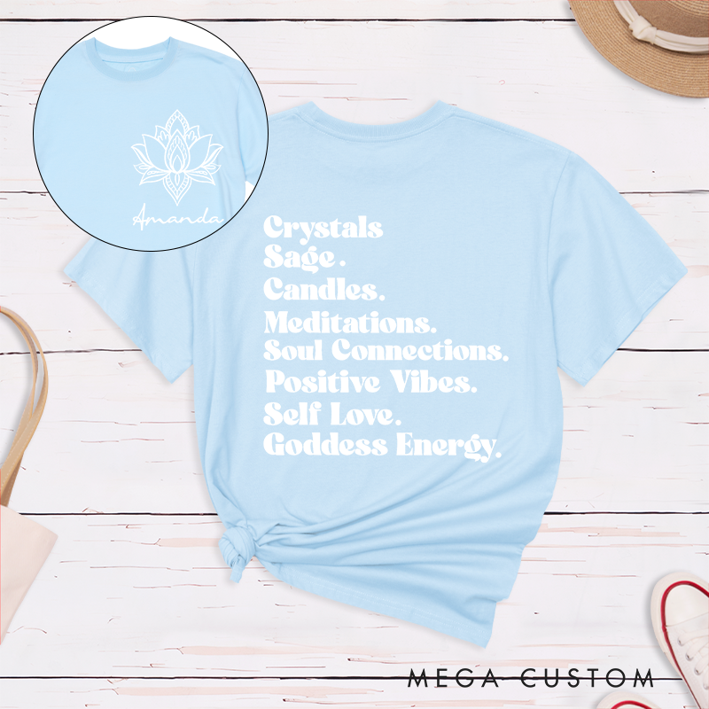 [Copy]Personalized Yoga T-Shirt with Inhale Peace Exhale Chaos Quote Design Perfect Gift for Yoga Lover and Meditation