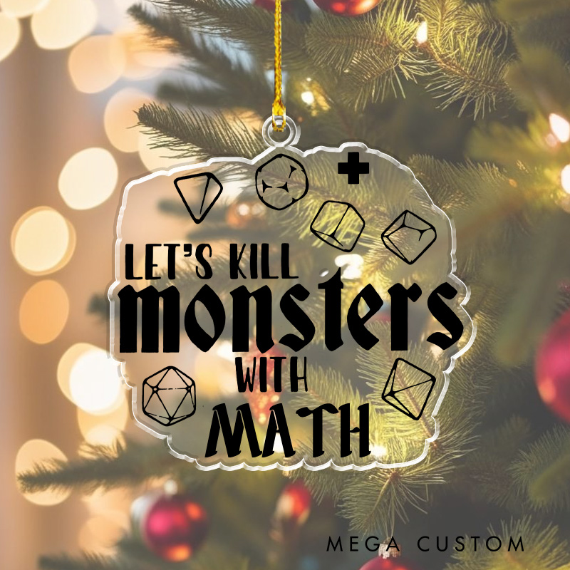 Personalized Funny Dnd Christmas Ornament Rpg and Math Enthusiast Christmas Ornament Gift for Geek Game Lover