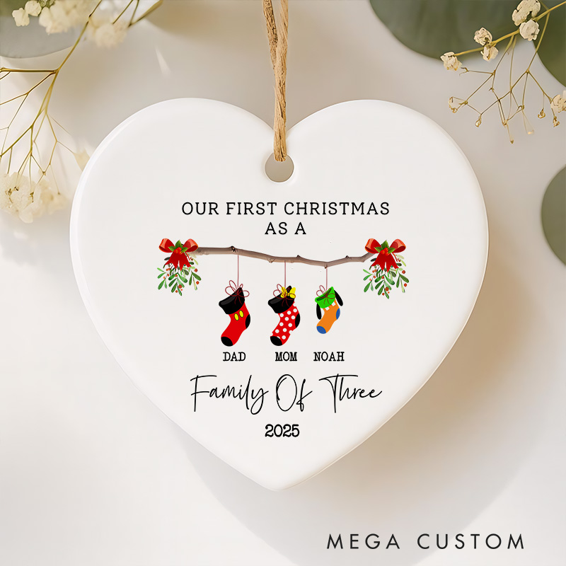 Personalized Cartoon Family Of Three Christmas New Family Christmas Ornament Ceramic Ornament Movie Christmas Gift Film Xmas Gift Christmas Decor