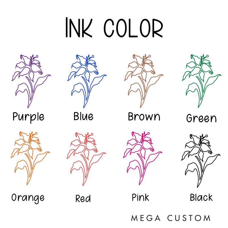 Personalized from the Library of Book Stamp Round Book Stamp with Name Custom Book Flower Stamp with Name Book Lover Gift Librarian Gift