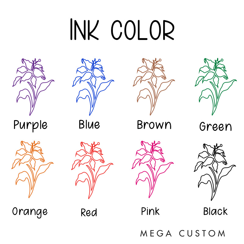 Personalized from the Library of Book Stamp Custom Book and Flower Stamps with Name Librarian Stamp Book Lover Gift Reader Lover Gift