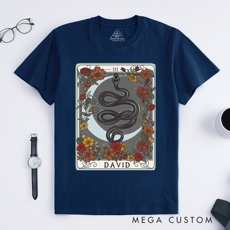Personalized Tarot Lovers Classic T-Shirts Mystical Forestcore Clothing Zodiac Animal T-Shirts Gift 