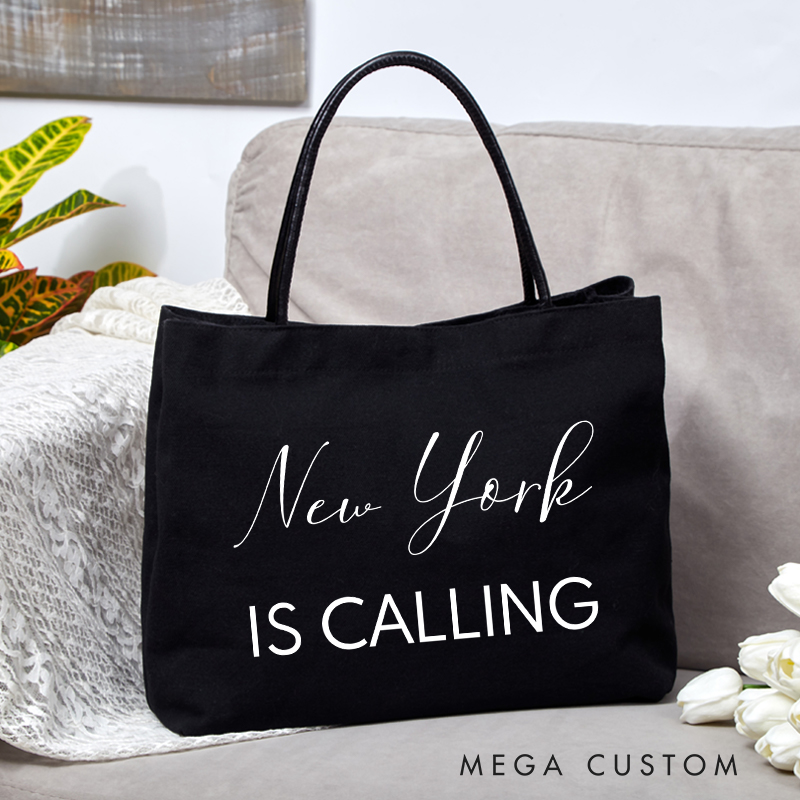 Personalized New York Is Calling Tote Bag Gifts for Traveling Lovers Vacation Tote Bag Travel Tote Bag Gift for Traveler