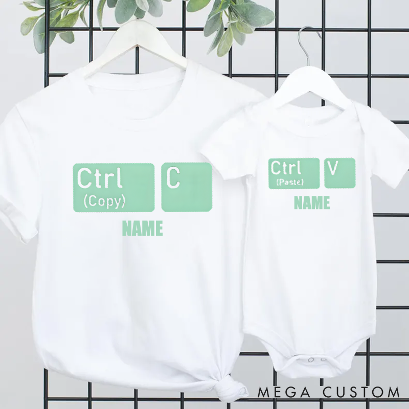 Personalized Father's Day Gift Dad and Me Copy Paste Theme Matching Outfit