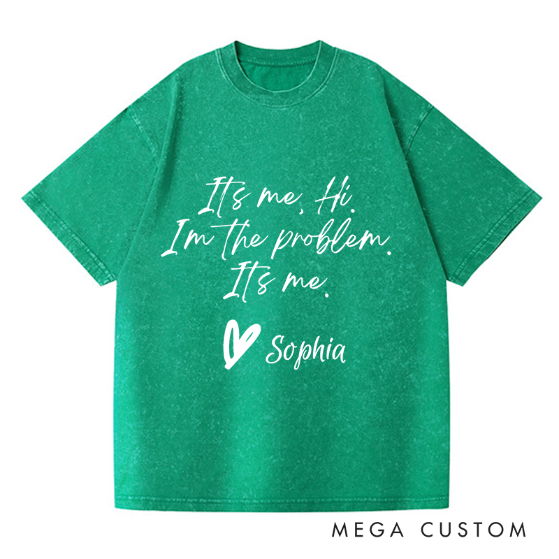 Personalized Washed T-Shirts Fun and Witty Self-Reflection Bold Statement Graphic and Gifts for Pop Music Lovers T-Shirt