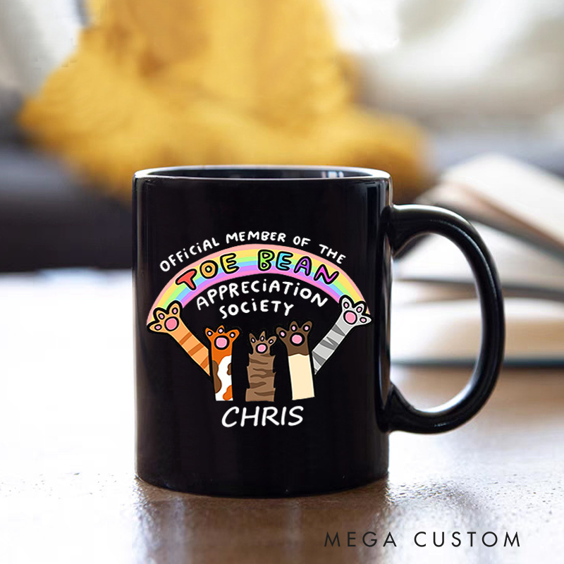 Personalized Office Worker Mug Official Member of the Toe Bean Appreciation Society Mug Gift for Coworkers