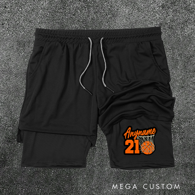 Personalized Basketball Shorts with Custom Name and Number Design