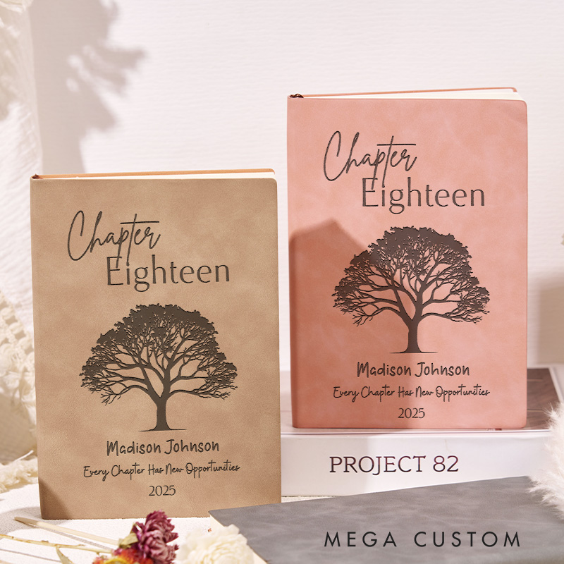 Personalized Every Chapter than New Opportunity Journals Leather 18th Birthday Notebook with Name Book Lover Gift Eighteenth Birthday Gift