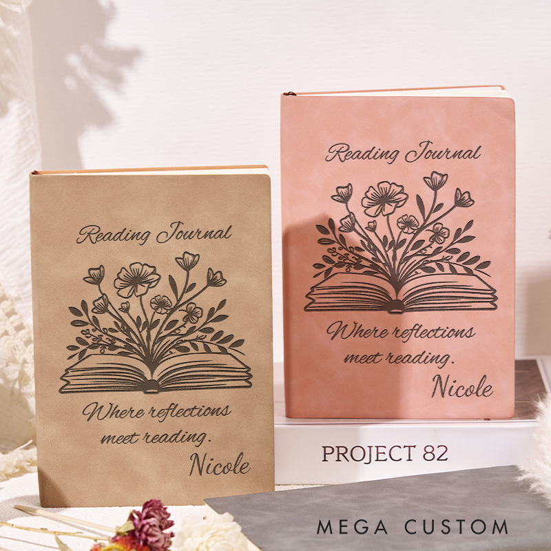 Personalized Reading Journal Leather Where Reflections Meet Reading Notebooks Bookish Journals for Librarian Gift Book Lover Gift