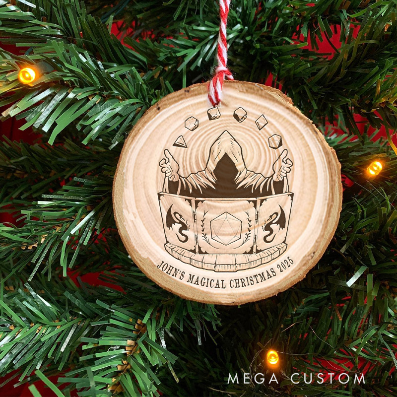 Personalized D&D Class Christmas Ornaments Role Playing Games Enthusiasts Ornament Gift for Geek Nerd Game
