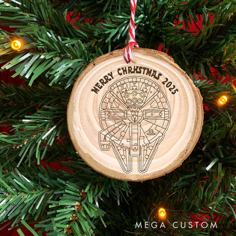 Personalized Starship Inspired Christmas Ornament Science Fiction Enthusiasts Ornament Gift for Geek Nerd