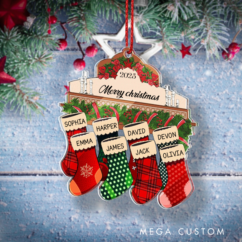 Personalized Christmas Ornament Christmas Tree Ornament with Names Christmas Tree Name Ornament