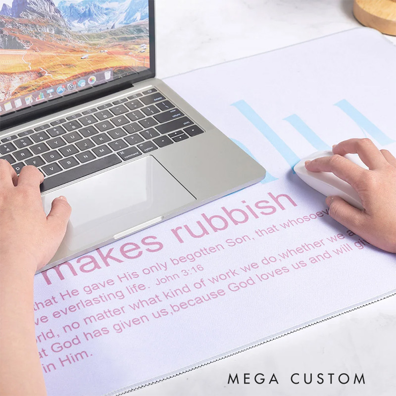 Personalized You are Valued Non-slip Mouse Pad with Bible Verse and Name Office Supply Religious Birthday Gift for Christians Colleagues