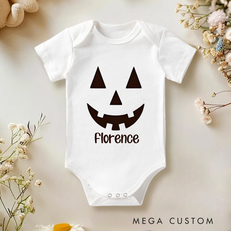 Personalized Halloween Lantern Baby Onesie Funny Cute Gift