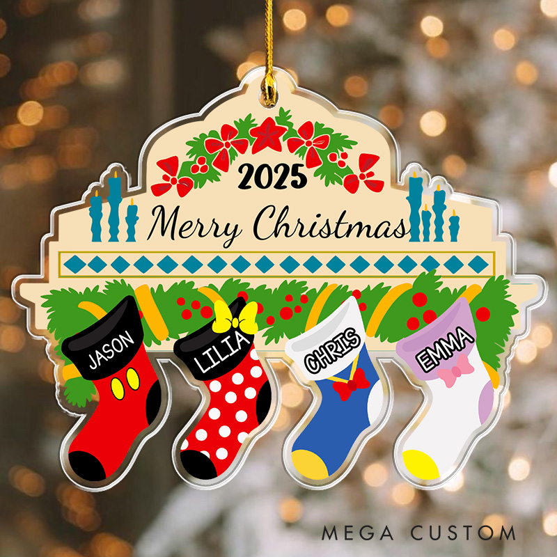 Personalized Dreamy Family Stocking Christmas Tree Ornament 2026 Acrylic Ornament Movie Christmas Gift Film Xmas Gift Christmas Decor