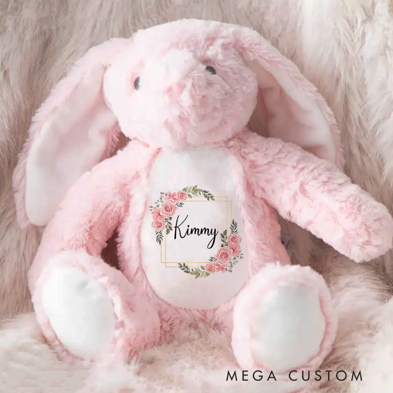 Personalized Thank You Baby Girl Bunny Gift New Baby Girl Gift Baby Shower Gift