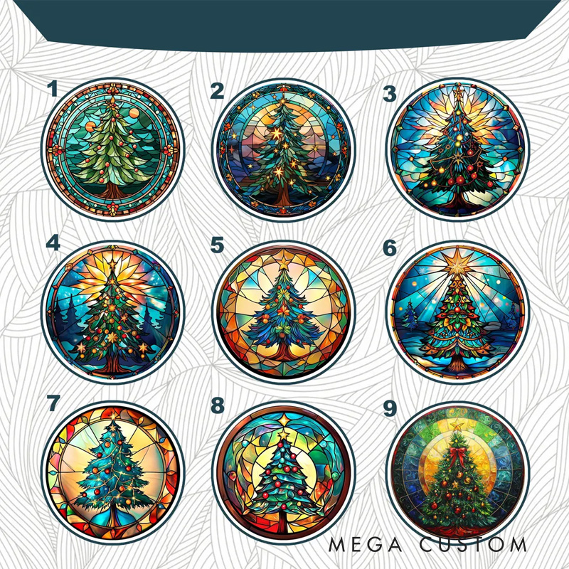 Personalized Glass Art Christmas Tree Christmas Ornament Glass Ornament Art Lovers Christmas Gift Artistic Xmas Gift Christmas Decor