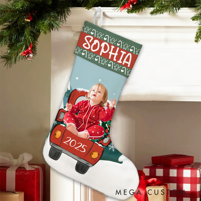Personalized Baby Photo Christmas Stocking