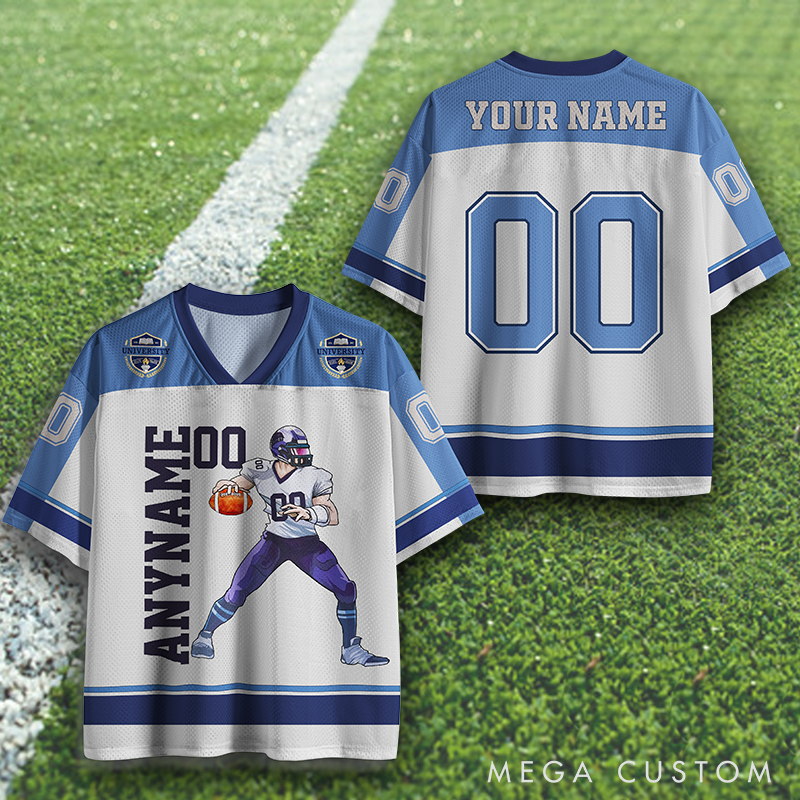 Personalized Football Jersey Custom Name, Number, and Logo Design