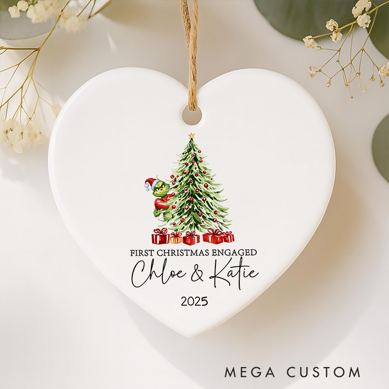 Personalized Heart Stolen First Christmas Movie Ceramic Christmas Ornament Movie Lovers Christmas Gift Film Xmas Gift Christmas Decor