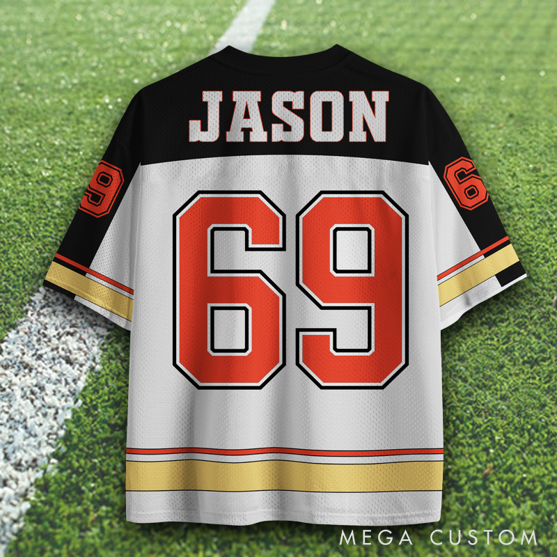 Personalized Football Jersey with Custom Name and Number Design