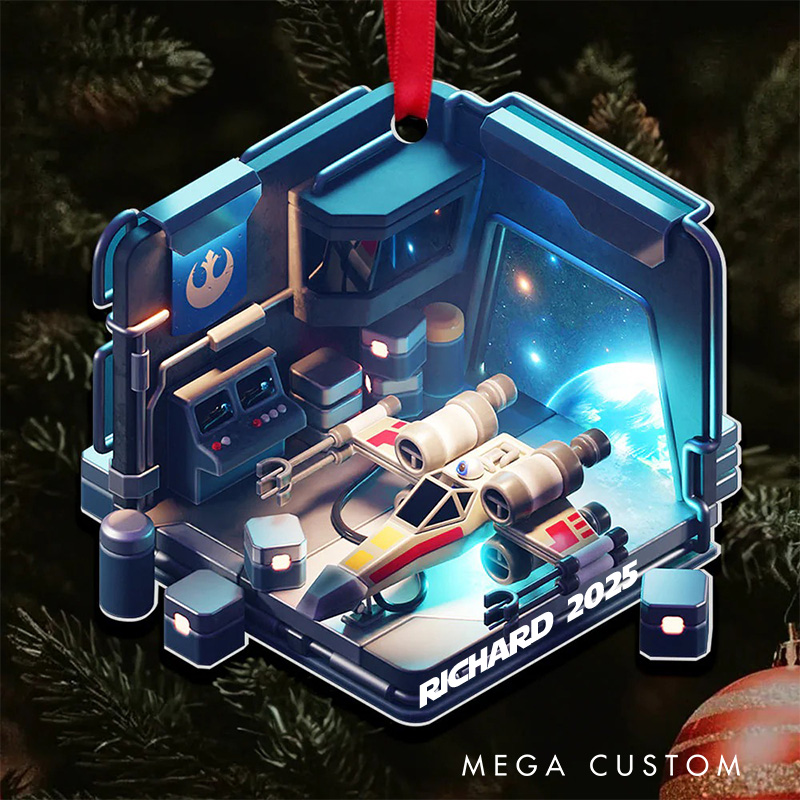 Personalized Future Movie Room 2D Flat Acrylic Ornament Movie Christmas Gift Film Xmas Gift Christmas Decor