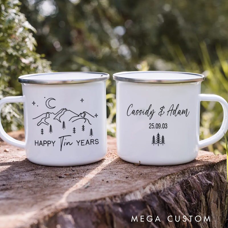 Personalized Outdoor Adventure Mug Hiking Couple Cup Gift for Nature Mountain Lover