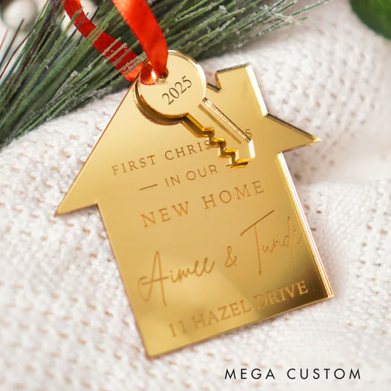 Personalized New House Christmas Ornament House Warming Gift First Home Christmas bauble 2025 Personalised Christmas New Home Bauble