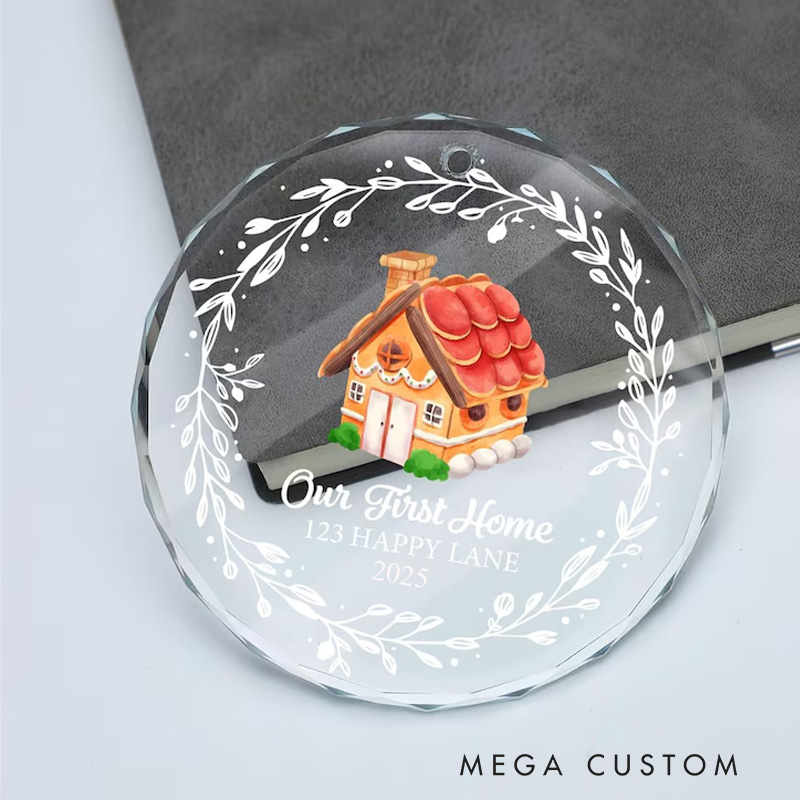 Personalized First Christmas in Our New Home Christmas Ornaments Custom Our New House Ornament New Home Ornament Our First Home Keepsake