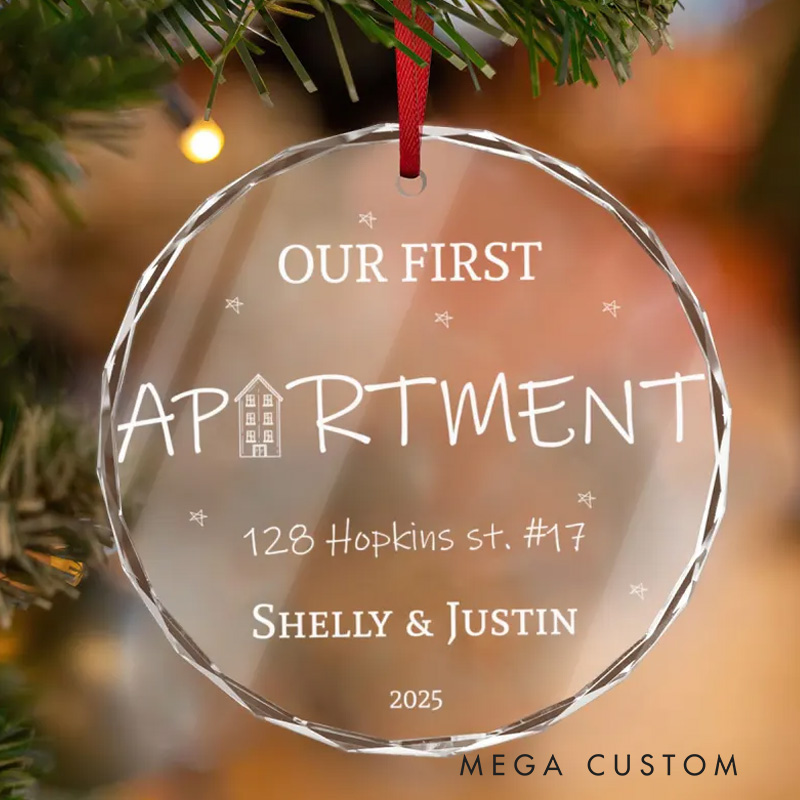Personalized Apartment Ornament New Home Christmas Ornament 2025 Our First Christmas in Our New Home New Home Ornament Address Ornament