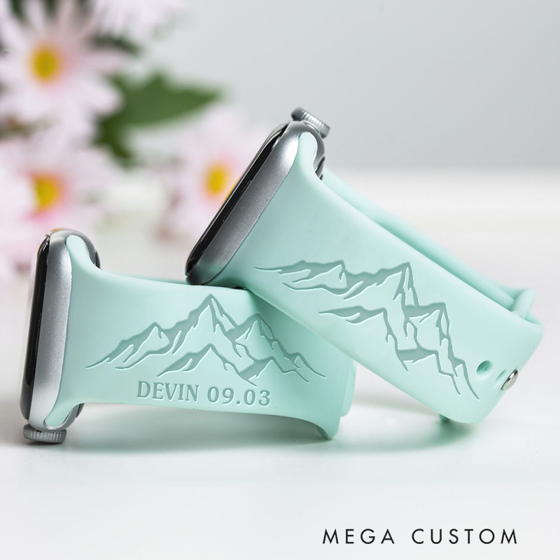 Personalized Outdoor Adventure Watch Band Rock Climbing Enthusiasts Watch Band Gift Hiking Nature Lover