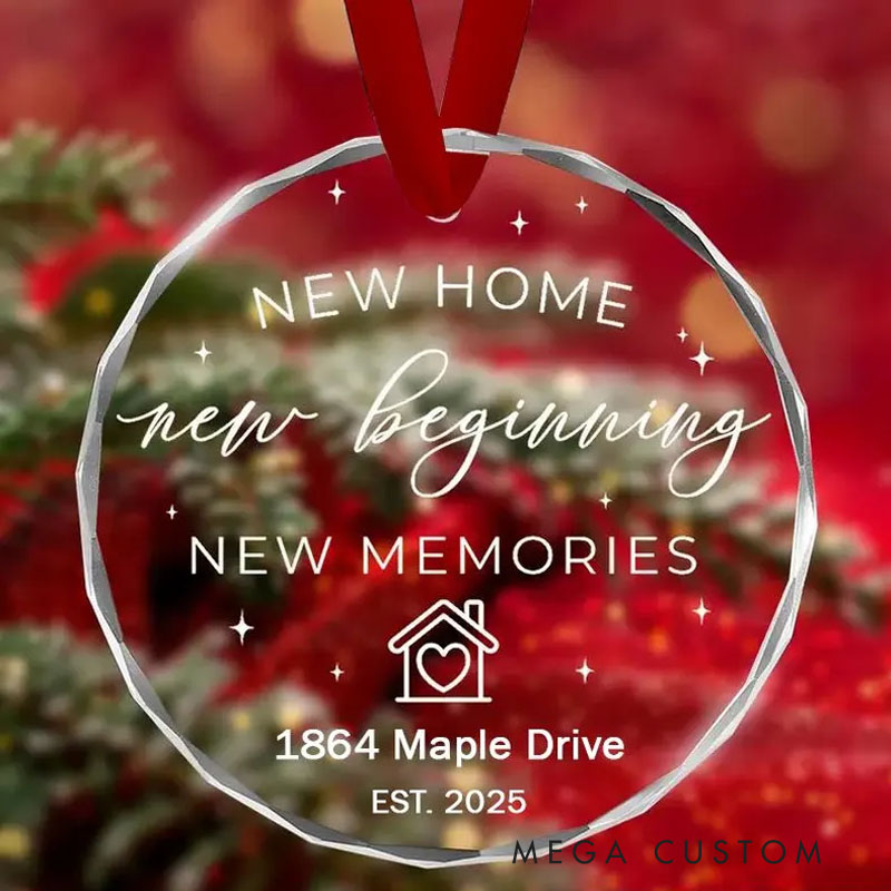 Personalized New Home Ornament Custom House Address Ornament Housewarming Gift New Home Owners Gift Idea New Home 2025 Ornament