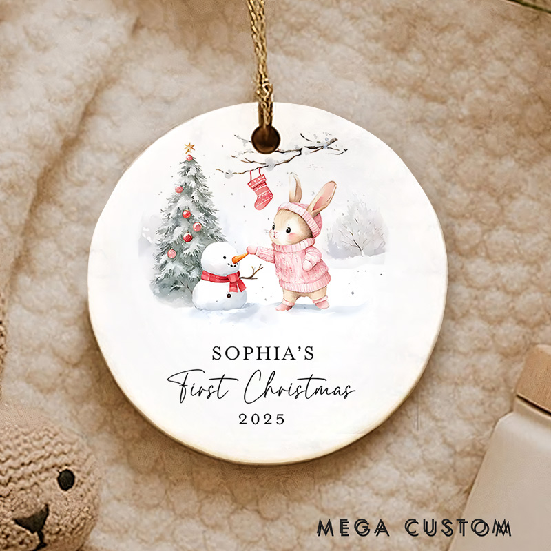 Personalized Baby’s First Christmas Ornament Custom Newborn Keepsake Gift
