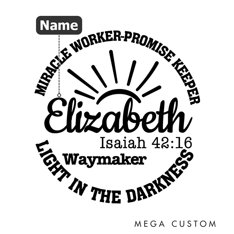 Personalized Sun Waymaker Book Embosser Hand Held Embosser Embossing Stamp with Name Religion Gift for Bookworm Christian