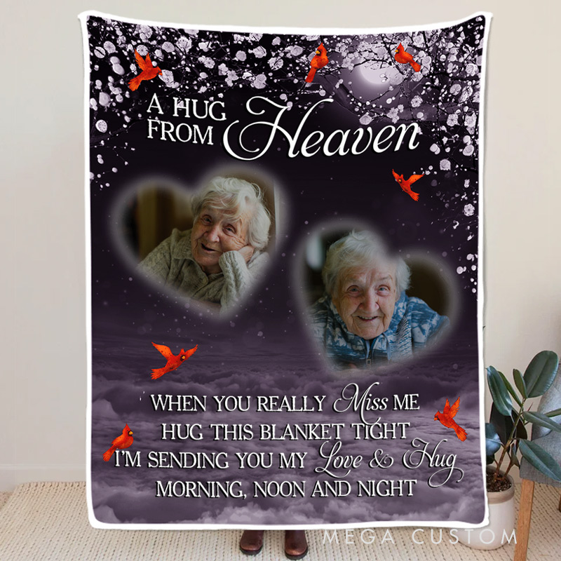 Personalized Photo Blanket Custom Christmas Memorial Sympathy Gifts for Loss of Loved One Your Love Will Always Be Our Guide