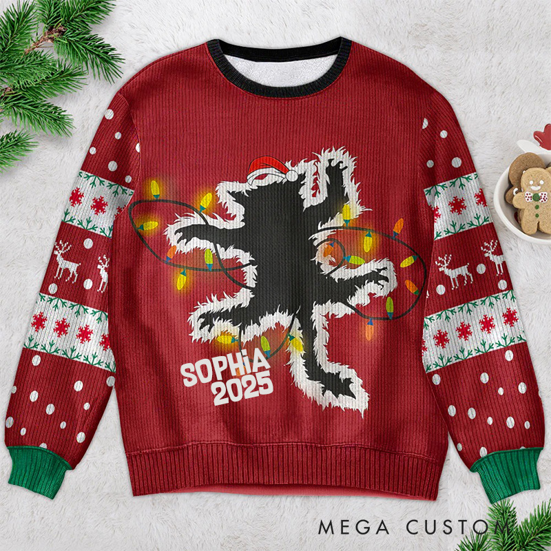 Personalized Classic Movie Cat Christmas Ugly Sweater Movie Christmas Sweater Film Fan Family Sweater