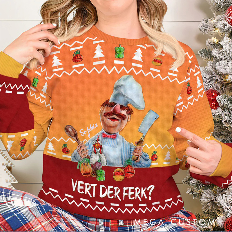Personalized the Chef Christmas Ugly Sweater Movie Christmas Sweater Film Fan Family Sweater