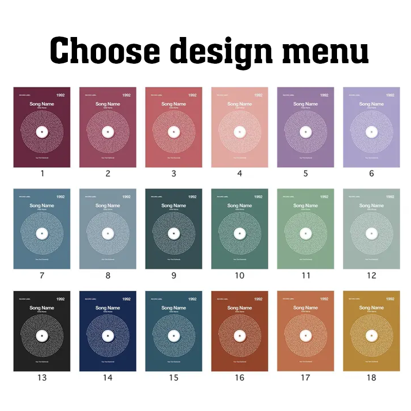 Personalized Vinyl Lyrics Print Without Frame Customizable Music Gift Typography Wall Art Personalized Music Lover Gift