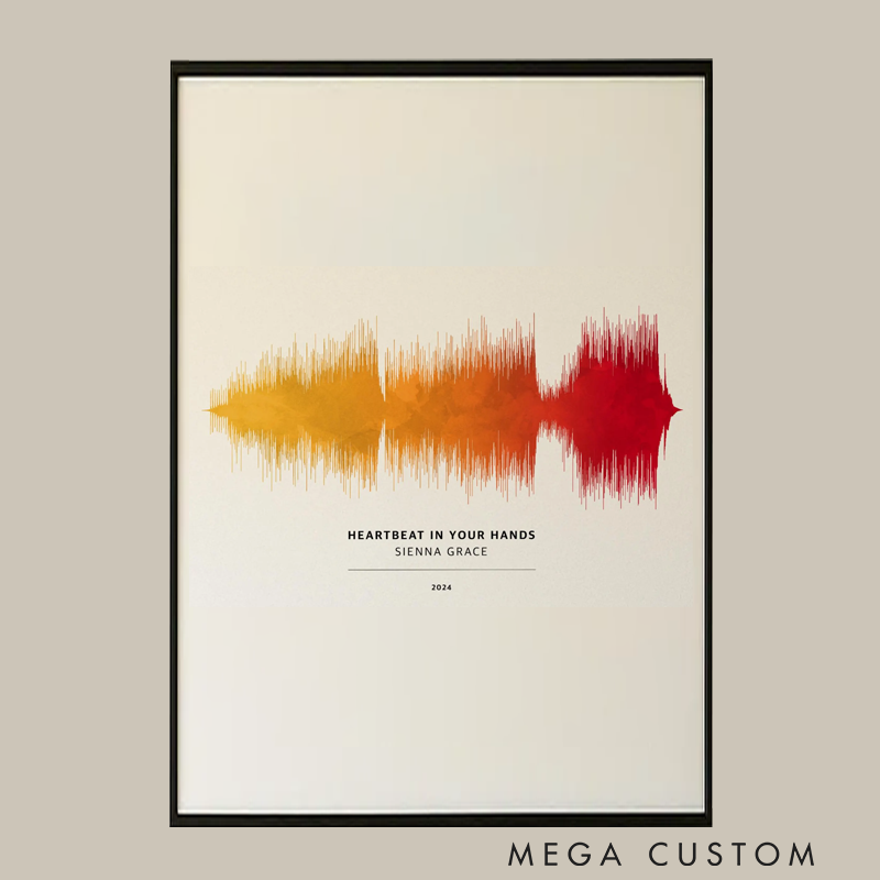 Personalized Sound Wave Print Without Frame Personalized with Your Song Choice Gift for Music Poster Bedroom